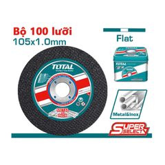 (at8) Hộp 100 viên đá cắt sắt inox 1 tấc TOTAL TAC210105100