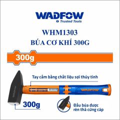 Búa Đóng Đinh Đầu Dẹp Vuông 300g Tay Cầm Nhựa Sợi Thủy Tinh WADFOW WHM1303 - Dụng Cụ Tiện Ích Chất Lượng Cao