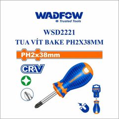 Tua vít mini đầu bake PH2 dài 38mm WADFOW WSD2221 - Công cụ tiện ích, đầu nam châm, tay cầm thoải mái, chất liệu thép Cr-V