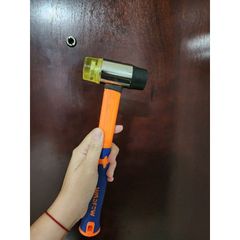 Búa Cao Su Nhựa 2 Đầu WADFOW WHM7305 - Dụng Cụ Tiện Ích Có Tay Cầm Sợi Thủy Tinh, Bảo Vệ Bề Mặt 35mm