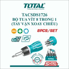 Bộ Tua Vít 8 Trong 1 Mini Tự Động 2 Chiều Cr-V - Dụng Cụ Tiện Ích Chất Lượng Cao, Tay Vặn & 7 Đầu Tua Vít