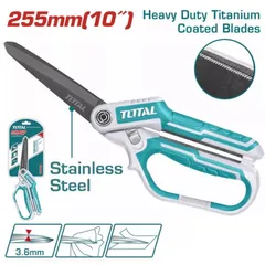 Kéo Cắt Đa Năng 10 Inch Mạ Titan - Dụng Cụ Thép Không Gỉ Chịu Lực Cao, Thiết Kế Tối Ưu Hóa Tổng Hợp TOTAL