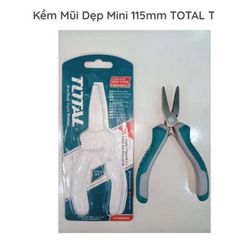 Kìm Mũi Dẹp Mini TOTAL THTMN856 - Dụng Cụ Tiện Ích 4,5 inch Chống Gỉ Với Tay Cầm Đẹp Mắt