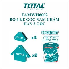 Bộ 6 Ke Góc Vuông Nam Châm Hàn TOTAL TAMWH6002 - Dụng Cụ Tiện Ích Chất Lượng Cao, Đối Tác Hoàn Hảo Cho Mọi Dự Án DIY