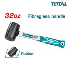 Búa Cao Su Đen 900g TOTAL THT763216 - Dụng Cụ Tiện Ích Tay Cầm Sợi Thủy Tinh Chất Lượng Cao