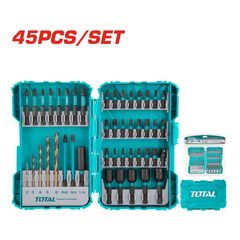 Bộ 45 Mũi Bắt Vít TOTAL TACSDL24502 - Dụng Cụ Sửa Chữa Đa Năng Cho Thợ Hàn và DIY, Bao Gồm Tua Vít và Mũi Khoan Chất Lượng Cao