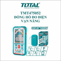 Đồng hồ đo điện màn hình LED TOTAL TMT475052 - Đo điện áp AC/DC, dòng điện và điện trở, chức năng thông minh, chính xác cao