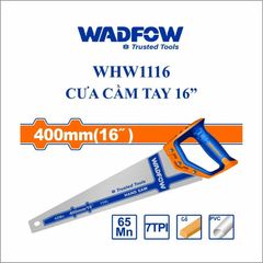 Cưa Gỗ Lá Liễu 16 Inch WADFOW WHW1116 - Dụng Cụ Tiện Ích Chất Lượng Cao, Thiết Kế Tay Cầm 2 Màu, Độ Dày 0.9mm, 7 Răng Cưa/Inch