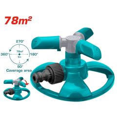 Đầu Phun Tưới Nước Tự Xoay TOTAL THPS23602 - Vòi Phun 3 Tay Quay Tiện Lợi Cho Vườn và Cảnh Quan