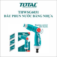 Vòi Xịt Tưới Cây 3 Kiểu Phun TOTAL THWSG6031 - Thiết Kế Đầu Phun Điều Chỉnh, Tay Cầm Cao Su Ổn Định, Phù Hợp Dùng Làm Vườn