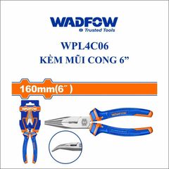 Kìm Nhọn Mũi Cong 6 Inch WADFOW WPL4C06 - Dụng Cụ Thép Carbon Chống Gỉ, Tay Cầm Đa Màu, Tiện Ích Sử Dụng Hàng Ngày