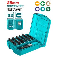 Hộp 30 Mũi Bắt Vít 25mm TOTAL TACSD18306 - Bộ Dụng Cụ Đa Năng Đổi Đầu Nhanh, Phù Hợp Sửa Chữa Gia Đình