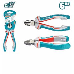 (at8) Kìm cắt 6in CAO CẤP thép Cr-V (trợ lực 30%) TOTAL THT230606S