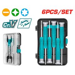 Bộ Tua Vít Sửa Đồng Hồ Total THT250PS0601 - Bộ 6 Chiếc Tua Vít Chuyên Dụng cho Đồng Hồ, Kính Mắt và Đồ Chơi