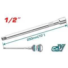 Thanh Nối Dài 254mm Đầu 1/2 inch TOTAL THEB12101 - Dụng Cụ Tiện Ích Chịu Nhiệt Mạ Crôm Chất Liệu 40Cr