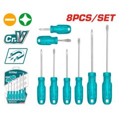 Bộ 8 Tua Vít Dẹp và Bake Total THTDC250801 - Dụng Cụ Tiện Ích Chất Lượng Cao Chuyên Dụng cho Sửa Chữa Nhà Ở