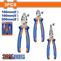 Bộ 3 Kìm Cách Điện WADFOW WPS0633 - Kìm Răng 7