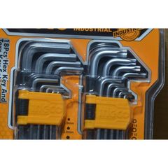 Bộ Lục Giác 18 Món Ingco HHKSET0181 - Thép CR-V Chắc Chắn, Đầu Bằng & Bi, Tiện Dụng cho Sửa Chữa Xe Cộ và DIY