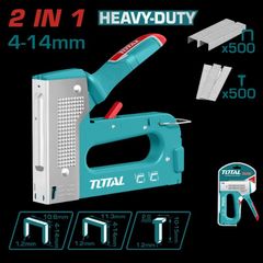 Kềm Bấm Ghim 2 Trong 1 TOTAL THT31148 - Kim Loại Bền Bỉ, Dùng Ghim Thẳng và Ghim Chữ U, Hỗ Trợ Công Việc DIY và Văn Phòng