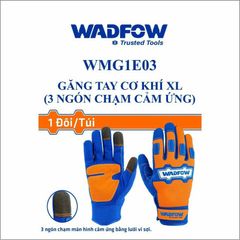 Găng tay bảo hộ cơ khí WADFOW XL - 3 ngón chạm màn hình cảm ứng, chất liệu bền, chống mài mòn, an toàn trong bóng tối