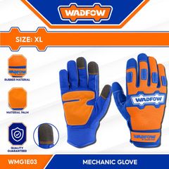 Găng tay bảo hộ cơ khí WADFOW XL - 3 ngón chạm màn hình cảm ứng, chất liệu bền, chống mài mòn, an toàn trong bóng tối