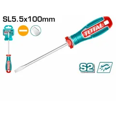 Tua Vít Dẹp TOTAL TSDSL5100 - Tay Cầm Cao Su Chống Trượt, Thép CR-V Bền Bỉ, Dụng Cụ Sửa Chữa Gia Đình, Lắp Ráp Thiết Bị