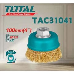 Chén Cước Sợi Đồng Total TAC31041 - Dụng Cụ Làm Sạch Kim Loại 100mm cho Máy, Phụ Kiện Chuyên Dụng