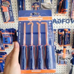 Bộ 4 Dụng Cụ Móc Ron WADFOW WSS2604 - Thép Cacbon Chất Lượng, Tay Cầm Chắc Chắn, Đầu Móc Đa Dạng Cho Công Trình Sửa Chữa