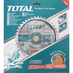 Lưỡi cưa TCT 254mm 40 răng Total TAC231725 - Chất liệu thép hợp kim, cắt gỗ chính xác và ổn định, dụng cụ cắt gỗ chuyên nghiệp