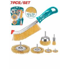 Bộ 7 Bánh Cước và Chổi Cước TOTAL TAC310071 - Dụng Cụ Mài Nhẵn cho Thép và Gỗ, Phù Hợp với Mọi Công Việc Thủ Công