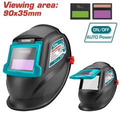 Mặt Nạ Hàn Tự Động TOTAL TSP9309 - Kính Bảo Hộ Chống Tia UV, Chuyển Đổi Nhanh, Pin Mặt Trời, 90x35mm