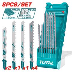 Bộ 8 Lưỡi Cưa Lọng Total TACSD7386 - Cắt Nhôm, Gỗ, Kim Loại và Kìm Tiện Dụng Cho Thợ Mộc và DIY