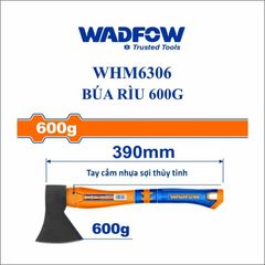 Búa Rìu Cứu Hộ 600g WADFOW WHM6306 - Thiết Kế Độc Đáo, Tay Cầm Nhựa Sợi Thủy Tinh, Dụng Cụ Tiện Ích Cho Người Yêu Thích Khám Phá