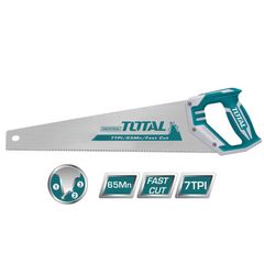 Cưa lá liễu TOTAL THT551662D 400mm - Lưỡi cưa nhanh 3 cạnh, tay cầm mềm, dụng cụ tiện ích cho công việc sửa chữa và làm vườn.