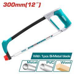 Khung Cưa Sắt 12 Inch Total THT541026 - Tay Cầm Thiết Kế Mới, Kèm Lưỡi Cưa, Dụng Cụ Hữu Ích Cho Công Trình Xây Dựng