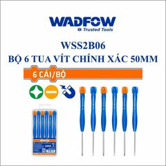 Bộ 6 Tua Vít Chuẩn WADFOW WSS2B06 - Dụng Cụ Tiện Ích Chất Liệu Cr-V Đầy Đủ SL và PH, Hộp Nhựa Bảo Quản Thông Minh
