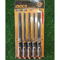 Bộ 5 Giũa Sắt INGCO HKTFS0508 - Dụng Cụ Mài Giũa Đánh Bóng Kim Loại và Gỗ - Thiết Kế Nhỏ Gọn, Tiện Lợi, Chắc Chắn