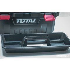 Thùng đựng đồ nghề 17 inch TOTAL TPBX0171 - Nhựa PP Chịu Tải 15KG, Khóa Nhựa, Tay Cầm Bền, Khu Vực Lưu Trữ Thông Minh