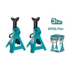 Bộ 2 Đội Kê 3 Tấn TOTAL THJS0301 - Dụng Cụ Nâng Hạ Ổn Định, Chiều Cao Tối Đa 410mm, Phục Vụ Sửa Chữa Xe Hơi