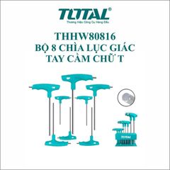 Bộ 8 chìa lục giác tay cầm chữ T TOTAL THHW80816 - Công Cụ Hỗ Trợ Tiện Ích Chất Liệu Cr-V Chịu Nhiệt