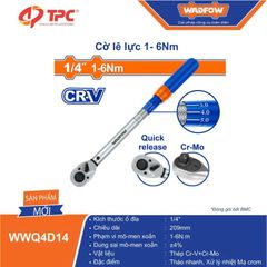 WWQ4D14 WADFOW Cờ lê siết lực 1/4 inch lực xoắn nhỏ (1-6Nm)
