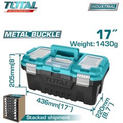 (AT8) Thùng đựng đồ nghề 17 inch TOTAL TPBX0172 (Khoá kim loại)