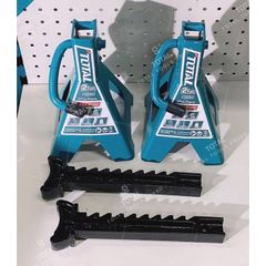 Bộ 2 Đội Kê 2 Tấn TOTAL THJS0201 - Dụng Cụ Nâng Hạ Chất Lượng Cao, Đế Lớn Ổn Định, Chiều Cao Nâng Tối Đa 380mm