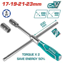 Cần Tắc Kê Chữ Thập 16 Inch - Dụng Cụ Tháo Lắp Bánh Xe Ô Tô TOTAL THTRCW40231 Kèm 4 Socket 1/2 Inch