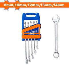 Bộ cờ lê vòng miệng 8-14mm WADFOW - 5 món, mạ bóng, dụng cụ sửa chữa tiện ích cho gia đình và thợ cơ khí