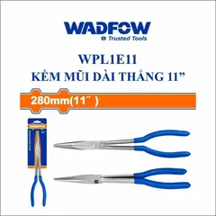 Kìm Mũi Dài 11 Inch WADFOW WPL1E11 - Dụng Cụ Tiện Ích Chống Gỉ, Tay Cầm Nhựa, Phù Hợp Cho Sửa Chữa Và DIY