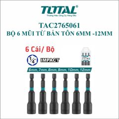 Bộ 6 Mũi Bắt Tôn Magnet 6-12mm TOTAL TAC2765061 - Dụng Cụ Tiện Ích Chất Liệu Cao Cấp 50BV30
