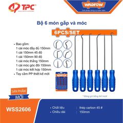 Bộ 6 Dụng Cụ Gắp và Móc Gọn Cao Su WSS2606 - Thiết Kế Mới, Chất Liệu Thép Carbon, Tiện Ích Cho Gia Đình