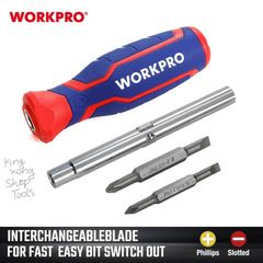 (Xả kho) Tua vít 6 trong 1 cáng cao su mền thép Cr-V (hàng tốt) WORKPRO WP221046