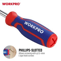 (Xả kho) Tua vít 6 trong 1 cáng cao su mền thép Cr-V (hàng tốt) WORKPRO WP221046